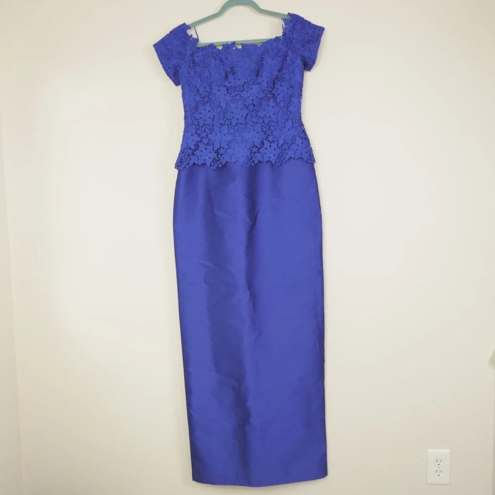 Rickie‎ Freeman Teri Jon Dress Lace Off Shoulder Gown
